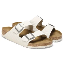Birkenstock Two-Strap Sandals<Arizona Corduroy Antique White