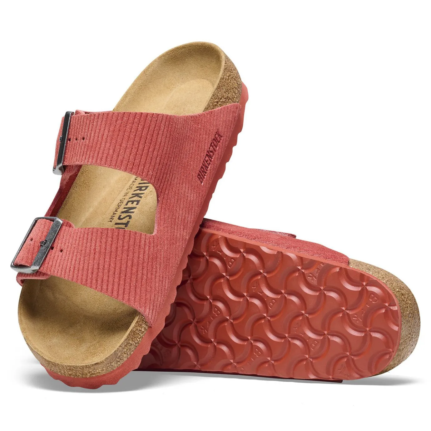 Birkenstock Two-Strap Sandals<Arizona Corduroy Sienna Red