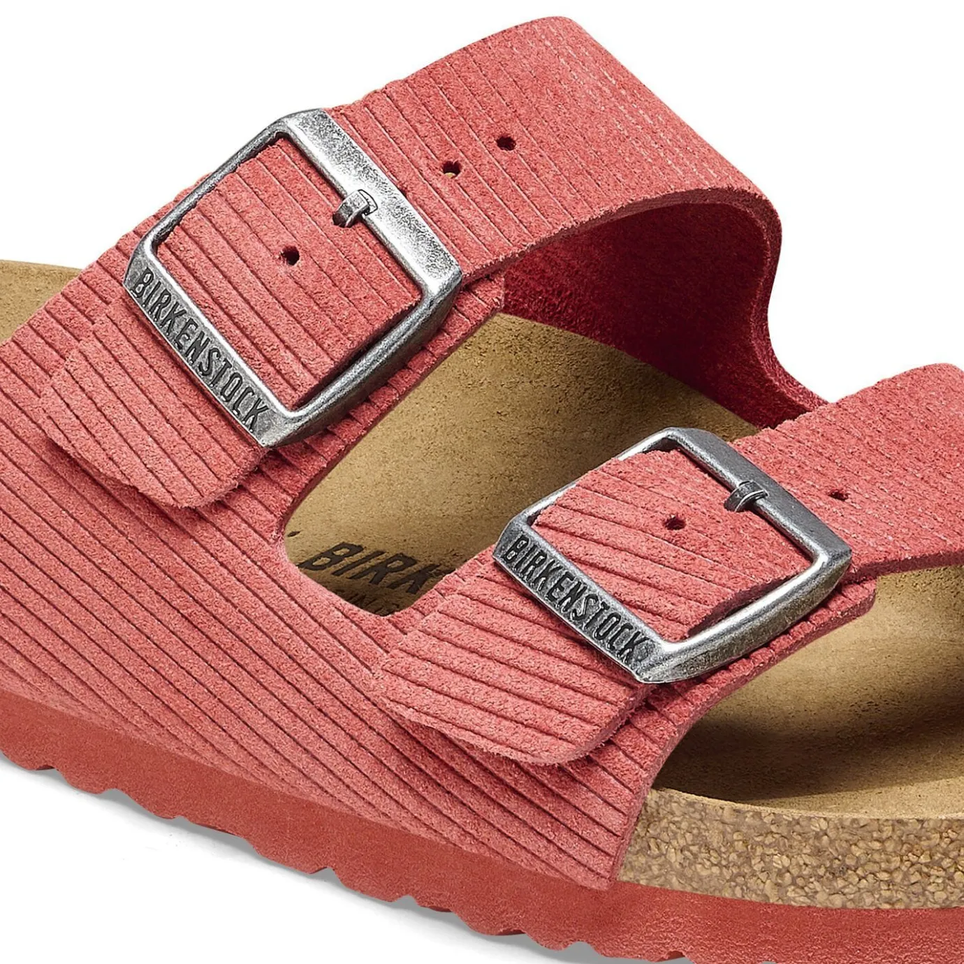Birkenstock Two-Strap Sandals<Arizona Corduroy Sienna Red