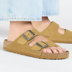 Birkenstock Two-Strap Sandals<Arizona Corduroy Cork Brown
