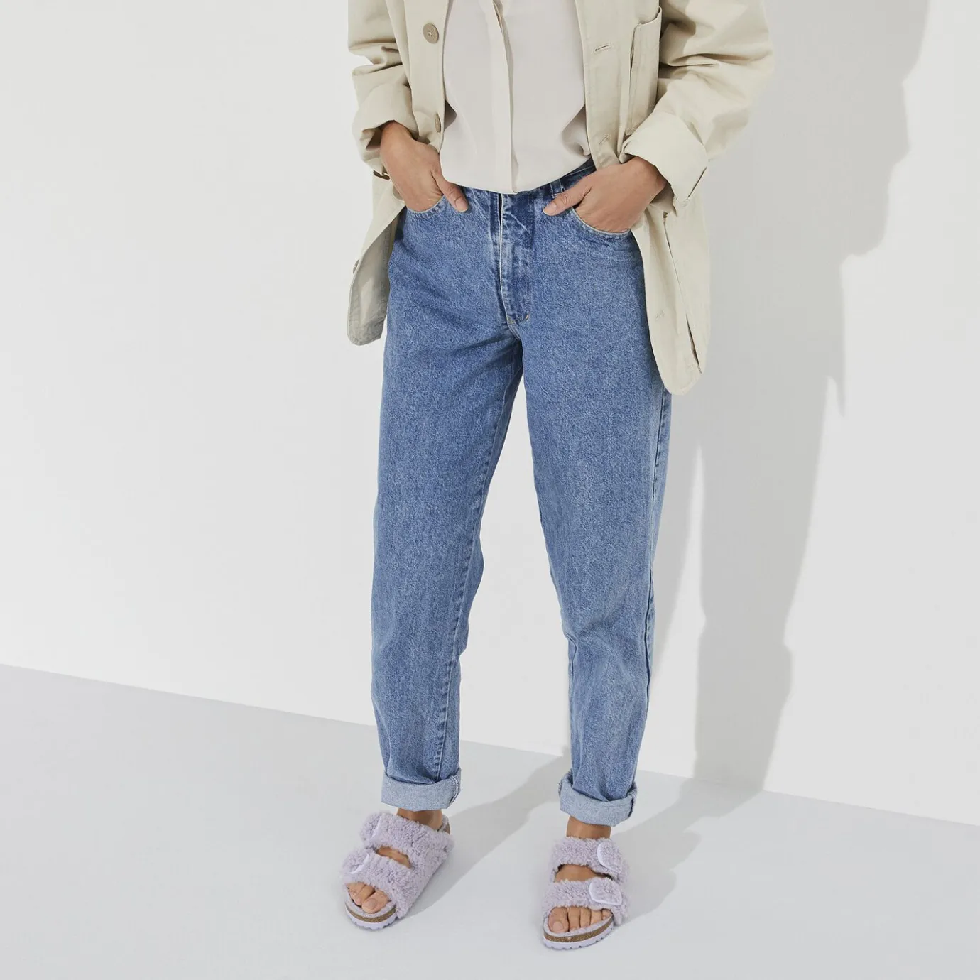 Birkenstock Two-Strap Sandals<Arizona Big Buckle Teddy Purple Fog