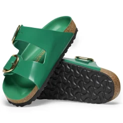 Birkenstock Two-Strap Sandals<Arizona Big Buckle High-Shine Digital Green
