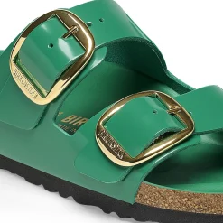 Birkenstock Two-Strap Sandals<Arizona Big Buckle High-Shine Digital Green
