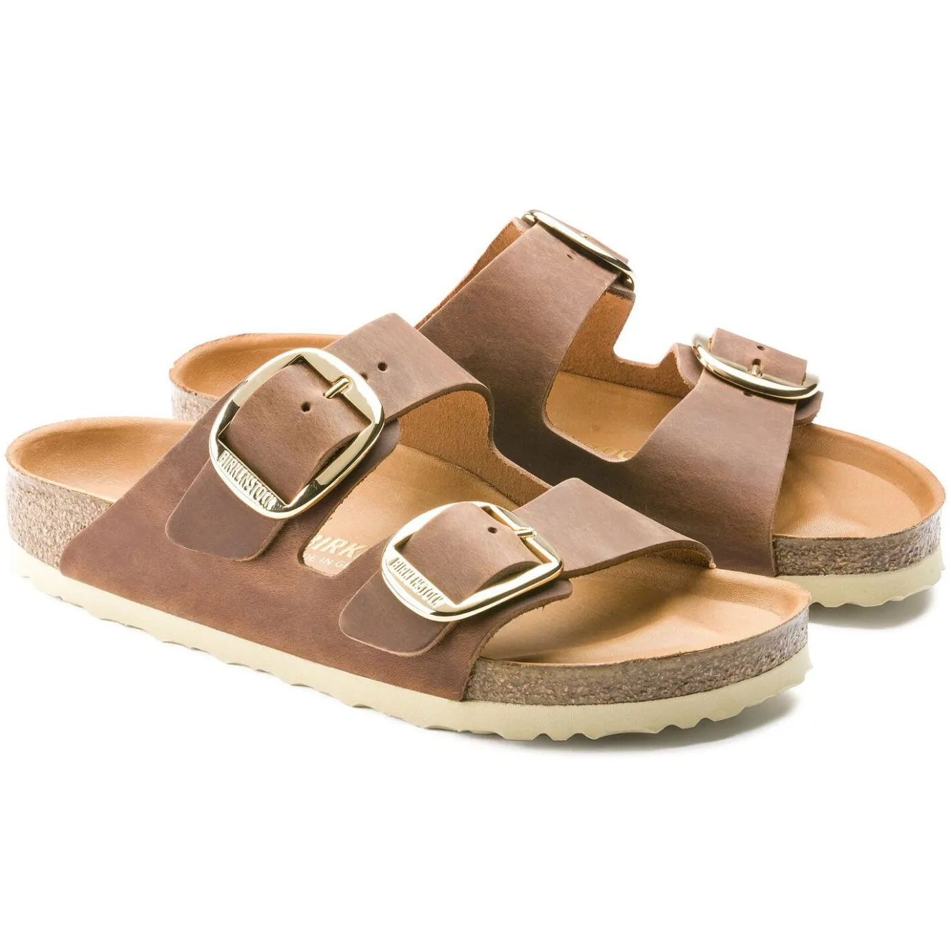 Birkenstock Two-Strap Sandals<Arizona Big Buckle Cognac