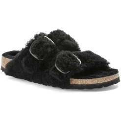 Birkenstock Two-Strap Sandals<Arizona Big Buckle Teddy Black