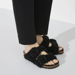 Birkenstock Two-Strap Sandals<Arizona Big Buckle Teddy Black