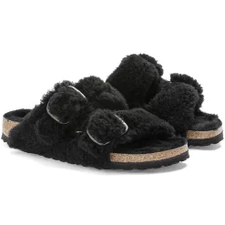 Birkenstock Two-Strap Sandals<Arizona Big Buckle Teddy Black