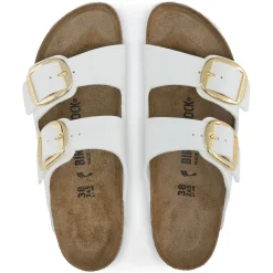 Birkenstock Two-Strap Sandals<Arizona Big Buckle Patent White