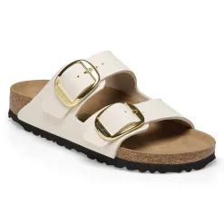Birkenstock Two-Strap Sandals<Arizona Big Buckle Rivet Logo Canvas Eggshell