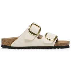 Birkenstock Two-Strap Sandals<Arizona Big Buckle Rivet Logo Canvas Eggshell
