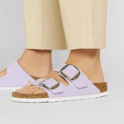 Birkenstock Two-Strap Sandals<Arizona Big Buckle Rivet Logo Vegan Canvas Purple Fog