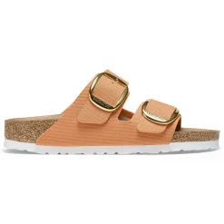 Birkenstock Two-Strap Sandals<Arizona Big Buckle Rivet Logo Vegan Canvas Papaya