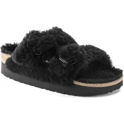 Birkenstock Two-Strap Sandals<Arizona Big Buckle Shearling Teddy Black