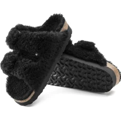 Birkenstock Two-Strap Sandals<Arizona Big Buckle Shearling Teddy Black
