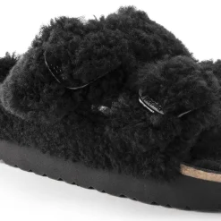 Birkenstock Two-Strap Sandals<Arizona Big Buckle Shearling Teddy Black
