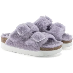 Birkenstock Two-Strap Sandals<Arizona Big Buckle Shearling Purple Fog