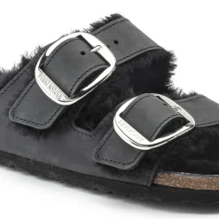 Birkenstock Two-Strap Sandals<Arizona Big Buckle Shearling Black