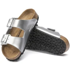 Birkenstock Strap Sandals<Arizona Kids Electric Metallic Silver
