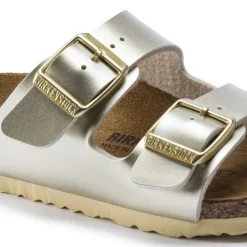 Birkenstock Strap Sandals<Arizona Kids Electric Metallic Gold