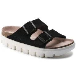 Birkenstock Two-Strap Sandals<Arizona Platform Chunky Suede Black