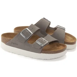 Birkenstock Two-Strap Sandals<Arizona Platform Dove Gray