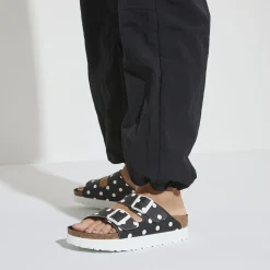 Birkenstock Two-Strap Sandals<Arizona Platform Black White Dots