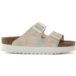 Birkenstock Two-Strap Sandals<Arizona Platform Vegan Watercolor Pink/Blue