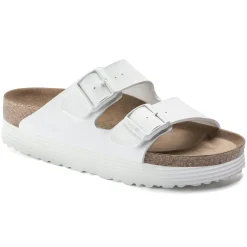 Birkenstock Two-Strap Sandals<Arizona Platform Vegan White