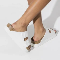 Birkenstock Two-Strap Sandals<Arizona Platform Vegan White