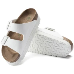Birkenstock Two-Strap Sandals<Arizona Platform Vegan White