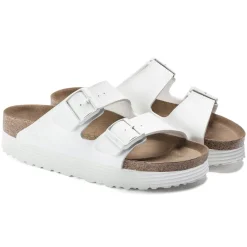 Birkenstock Two-Strap Sandals<Arizona Platform Vegan White