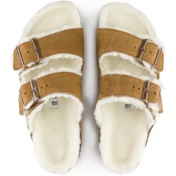 Birkenstock Two-Strap Sandals<Arizona Shearling Mink