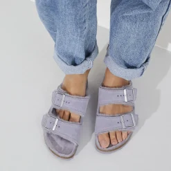 Birkenstock Two-Strap Sandals<Arizona Shearling Purple Fog