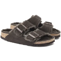 Birkenstock Two-Strap Sandals<Arizona Shearling Mocha