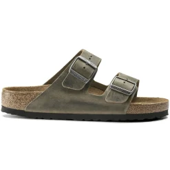 Birkenstock Two-Strap Sandals<Arizona Soft Footbed Faded Khaki