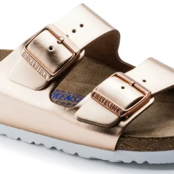 Birkenstock Two-Strap Sandals<Arizona Soft Footbed Metallic Copper