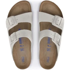 Birkenstock Two-Strap Sandals<Arizona Soft Footbed Antique White