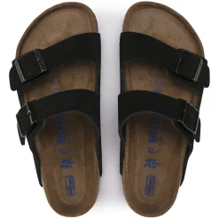 Birkenstock Two-Strap Sandals<Arizona Soft Footbed Black