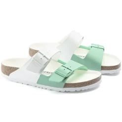 Birkenstock Two-Strap Sandals<Arizona Split White/Bold Jade