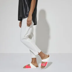 Birkenstock Two-Strap Sandals<Arizona Split Neon Pink/White Patent