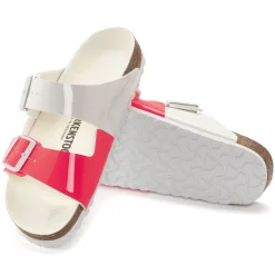 Birkenstock Two-Strap Sandals<Arizona Split Neon Pink/White Patent