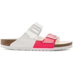 Birkenstock Two-Strap Sandals<Arizona Split Neon Pink/White Patent