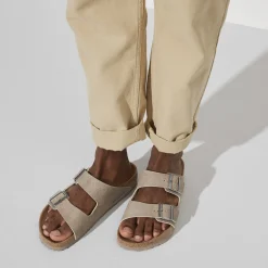 Birkenstock Two-Strap Sandals<Arizona Vegan Desert Dust Gray Taupe