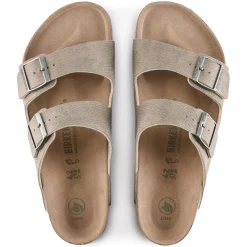 Birkenstock Two-Strap Sandals<Arizona Vegan Desert Dust Gray Taupe