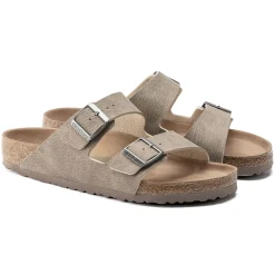 Birkenstock Two-Strap Sandals<Arizona Vegan Desert Dust Gray Taupe