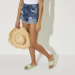 Birkenstock Beach Sandals<Barbados Faded Lime