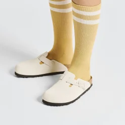 Birkenstock Clogs<Boston Corduroy Antique White
