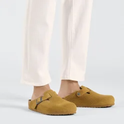 Birkenstock Clogs<Boston Corduroy Cork Brown