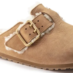 Birkenstock Clogs<Boston Bold Shearling Cognac