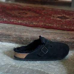 Birkenstock Clogs<Boston Shearling Black